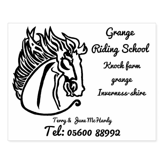 Paard Rubber stempel (Afrduk)