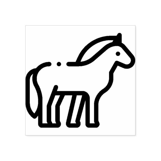 Paard Rubberstempel (Afrduk)