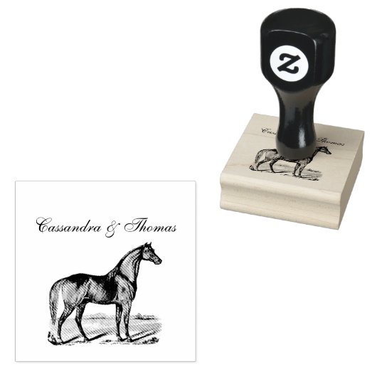 paard rubberstempel (Gestempeld)