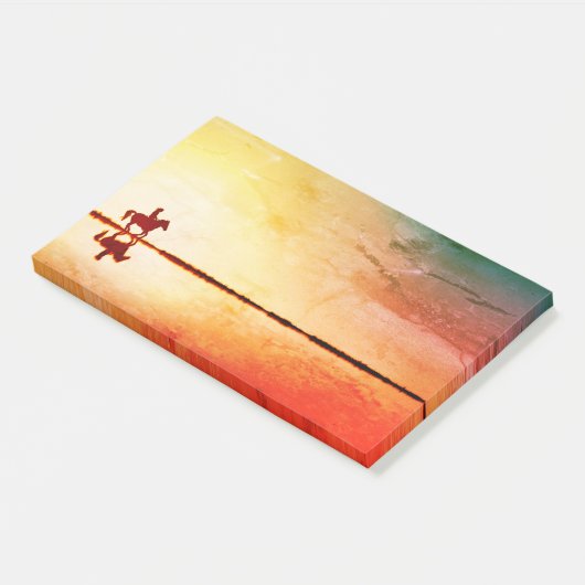 Paard & ruiter 1 post-it® notes (Schuin)