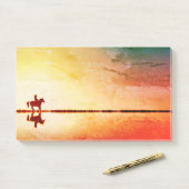 Paard & ruiter 1 post-it® notes (Op bureau)