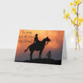 Paard & Ruiter bij het Silhouet van de Kaart (Gele Bloem)