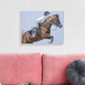 Paard & ruiter Canvas Kunst (Insitu (Woonkamer))