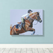 Paard & ruiter Canvas Kunst (Insitu (Houten vloer))