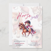 Paard & ruiter Verjaardag Uitnodigingen Paardenspo (Voorkant)
