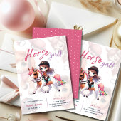 Paard & ruiter Verjaardag Uitnodigingen Paardenspo