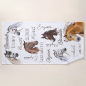 Paard ruitergiften voor meisjes gepersonaliseerde  strandlaken (Voorkant)