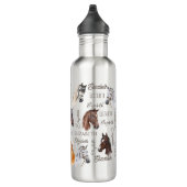 Paard ruitergiften voor meisjes gepersonaliseerde  waterfles  (Rechts)