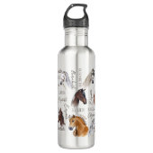 Paard ruitergiften voor meisjes gepersonaliseerde  waterfles  (Voorkant)