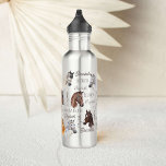 Paard ruitergiften voor meisjes gepersonaliseerde  waterfles<br><div class="desc">Paard ruitergiften voor meisjes gepersonaliseerde naam collage waterfles,  mooie waterverf paardenportretten met meisjes naam collage.</div>