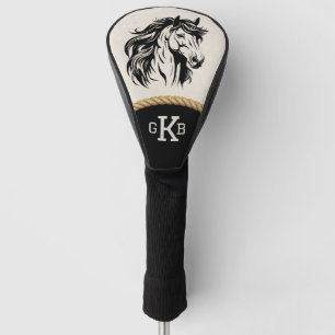 Paard Ruitersport Monogram Aangepast ontwerp Golfheadcover