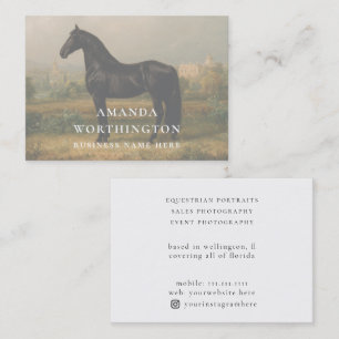 Paard Ruitersport Vintage Stijl Zakelijk Equine Visitekaartje