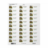 Paard, rustiek Boerderij en zonnebloemen Etiket (Full Sheet)