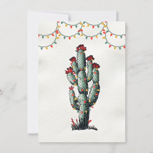 Paard Santa Vakantie Rodeo Woestijn Kerstfeest Kaart (Achterkant)