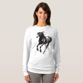 Paard Schilderen Lange Mouwen Top (Voorkant volledig)