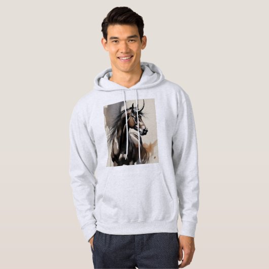 Paard Schilderen Lange Mouwen Top (Voorkant volledig)