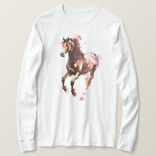 Paard Schilderen Lange Mouwen Top (Design voorkant)