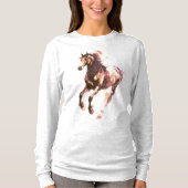 Paard Schilderen Lange Mouwen Top (Voorkant)