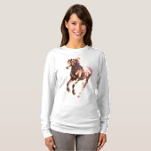 Paard Schilderen Lange Mouwen Top (Voorkant volledig)
