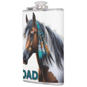 Paard schilderen met inheemse kralen heupfles (Links)