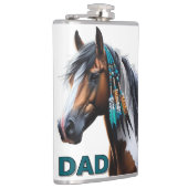 Paard schilderen met inheemse kralen heupfles (Rechts)