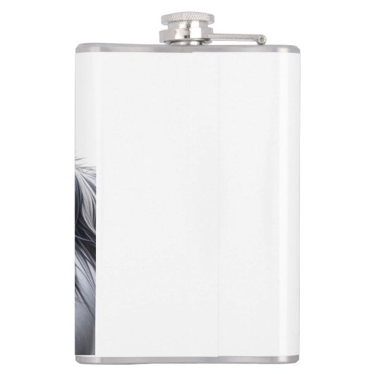 Paard schilderen met inheemse kralen heupfles (Achterkant)