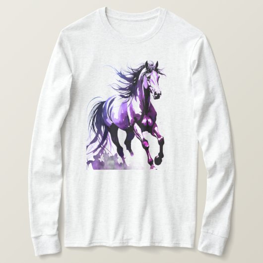 Paard Schilderij Lange Mouwen Top (Design voorkant)