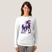 Paard Schilderij Lange Mouwen Top (Voorkant volledig)
