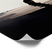 Paard schilderij silhouet voor rook fauna poster (Hoek)