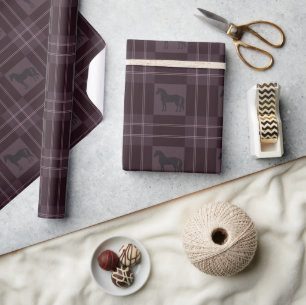 Paard Schotland Purper Ruiter Vakantie Kerstmis Cadeaupapier