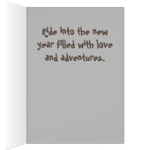 Paard & schuur kijken naar je verjaardags wenskaar (Binnen (Rechts))