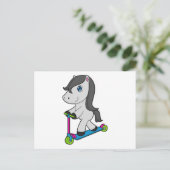 Paard Scooter Briefkaart (Staand voorkant)