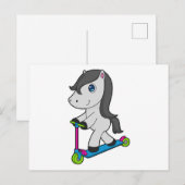 Paard Scooter Briefkaart (Voorkant / Achterkant)