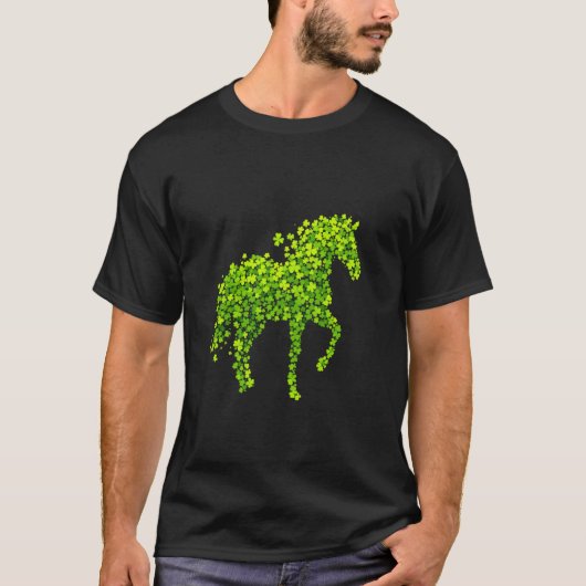 Paard Shamrock Silhouet T-shirt (Voorkant)