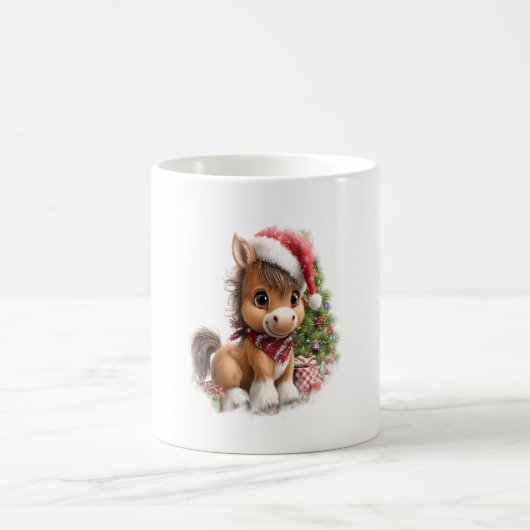 Paard Shirt Kerstman Hoed Koffiemok (Center)