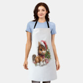 Paard Shirt Kerstman Hoed Schort (Gedragen)