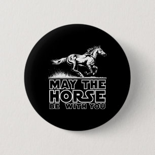 Paard Shirten voor Meisjes Grappig Paardrijden Cad Ronde Button 5,7 Cm