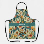 Paard Show Bloemen Aangepast Patroon Schort (Voorkant)