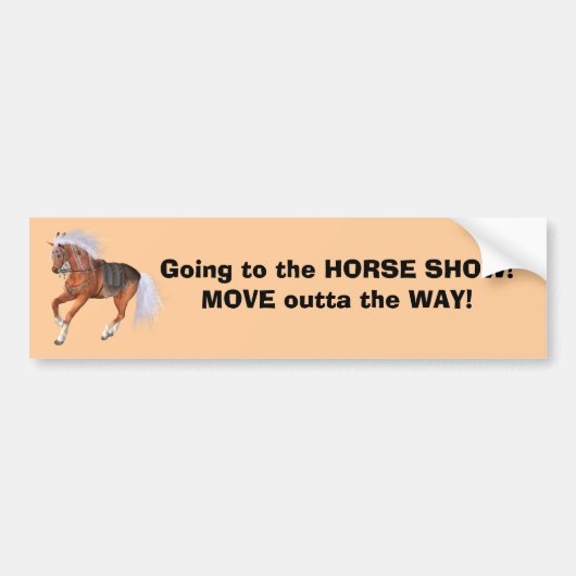 Paard Show Bumpersticker (Voorkant)