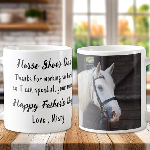 Paard Show Papa - Custom Foto Grappige Paardenras Koffiemok