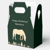 Paard Silhouet Bos Bomen Verjaardagsfeest Bedankdoosjes (Geopend)