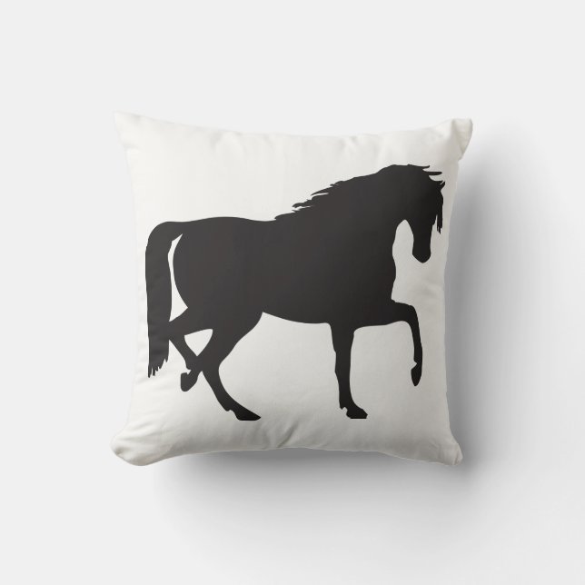 Paard Silhouet Kussen (Voorkant)