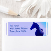 Paard silhouet ontwerp retour adres label (Insitu)