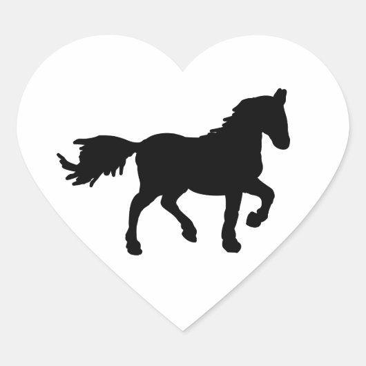 Paard Silhouet Sticker – Minimalistisch Dier (Voorkant)