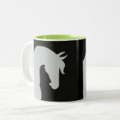 Paard Silhouette Mok met Pop van kleur! (Voorkant links)