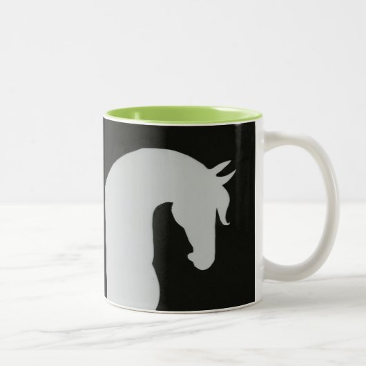 Paard Silhouette Mok met Pop van kleur! (Rechts)