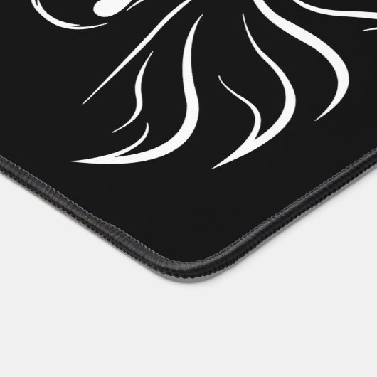 Paard Silhouetten & Monogram op zwart Bureaumat (Hoek)