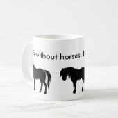 paard silouette, paardsilouette, paard silouet… koffiemok (Voorkant links)