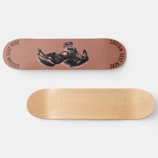 Paard skateboard met aangepaste tekst gepersonalis (Horizontaal)