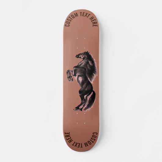 Paard skateboard met aangepaste tekst gepersonalis (Voorkant)